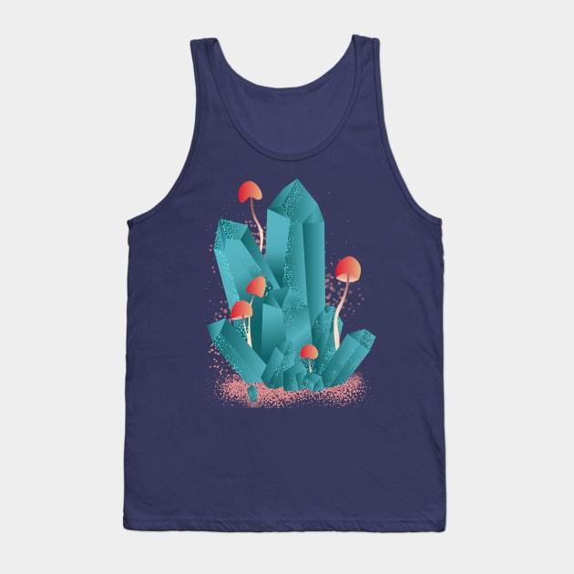 Amethyst Purple amethyst, crystals watercolor mushroom Tank Top by mezy